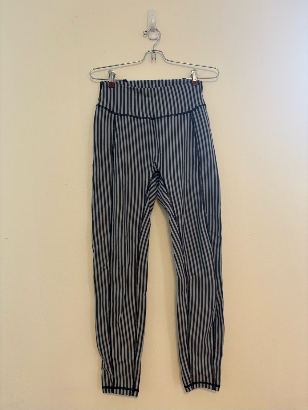 Fashion Brand Company Light Blue and Navy Striped Leggings
